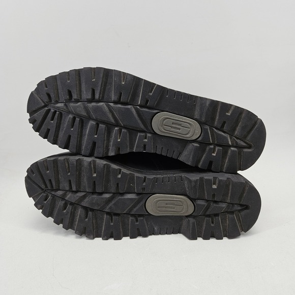 Skechers Jammers Heritage Black Leather Chunky Lug Sole Boots 4470 Mens 13 y2k main image 16